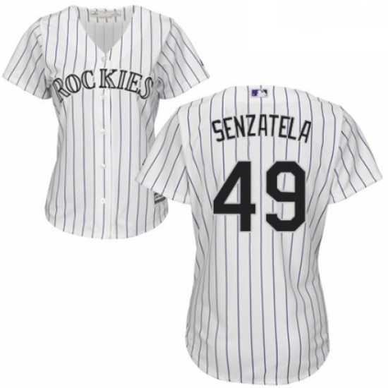 Womens Majestic Colorado Rockies 49 Antonio Senzatela Replica White Home Cool Base MLB Jersey