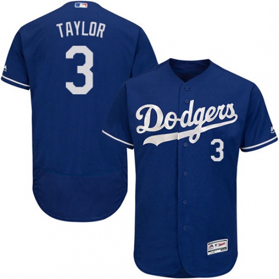 Mens Majestic Los Angeles Dodgers 3 Chris Taylor Royal Blue Alternate Flex Base Collection 2018 Worl