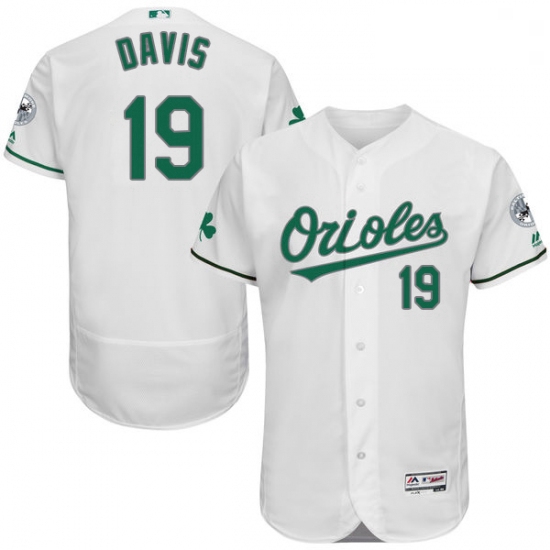 Mens Majestic Baltimore Orioles 19 Chris Davis White Celtic Flexbase Authentic Collection MLB Jersey