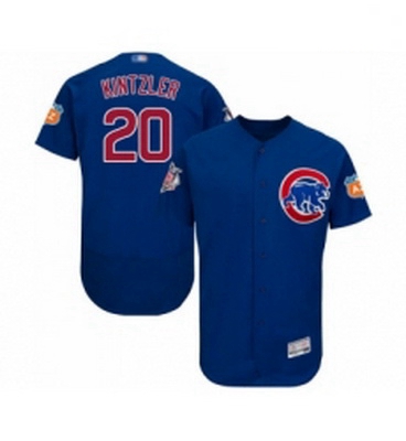 Mens Chicago Cubs 20 Brandon Kintzler Royal Blue Alternate Flex Base Authentic Collection Baseball J