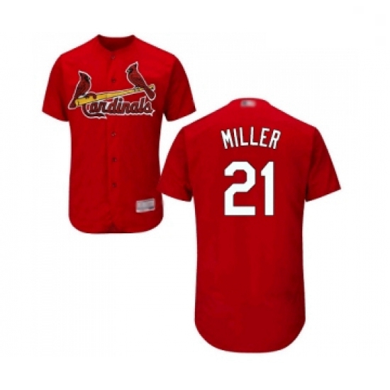 Mens St Louis Cardinals 21 Andrew Miller Red Alternate Flex Base Authentic Collection Baseball Jerse