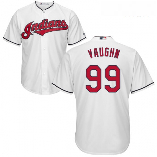 Mens Majestic Cleveland Indians 99 Ricky Vaughn Replica White Home Cool Base MLB Jersey