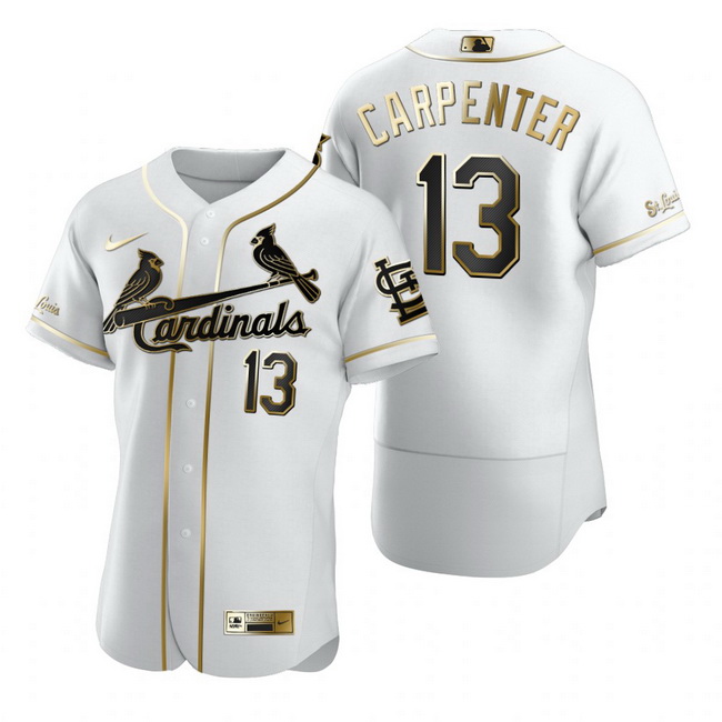 St. Louis Cardinals 13 Matt Carpenter White Nike Mens Authentic Golden Edition MLB Jersey