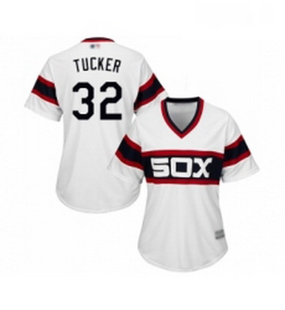 Womens Chicago White Sox 32 Preston Tucker Replica White 2013 Alternate Home Cool Base Baseball Jers