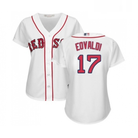 Womens Boston Red Sox 17 Nathan Eovaldi Replica White Home Baseball Jersey