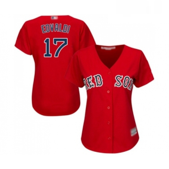 Womens Boston Red Sox 17 Nathan Eovaldi Replica Red Alternate Home Baseball Jersey