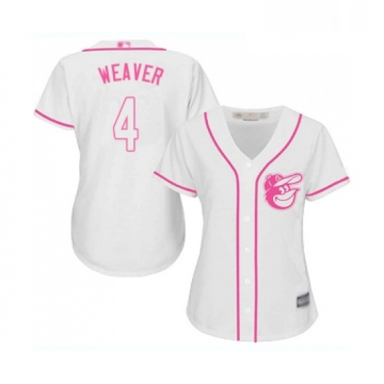 Womens Baltimore Orioles 4 Earl Weaver Replica White Fashion Cool Base Baseball Jersey