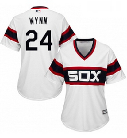 Womens Majestic Chicago White Sox 24 Early Wynn Authentic White 2013 Alternate Home Cool Base MLB Je