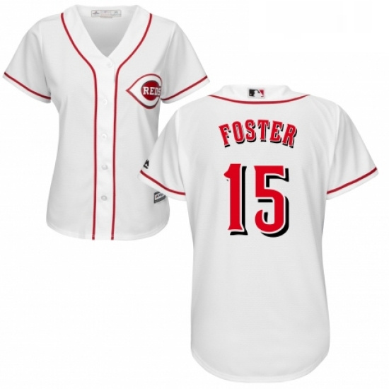 Womens Majestic Cincinnati Reds 15 George Foster Authentic White