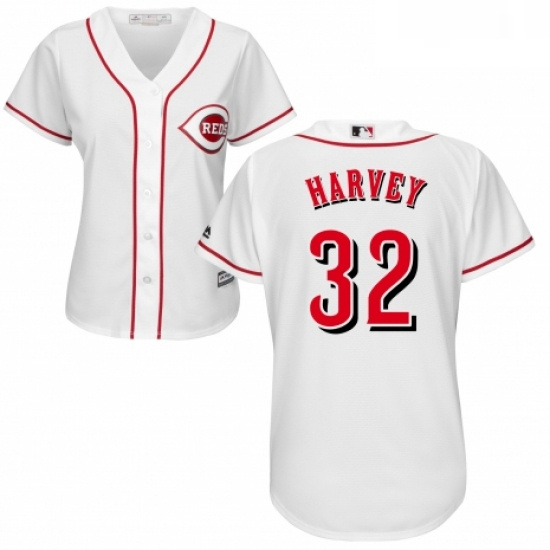 Womens Majestic Cincinnati Reds 32 Matt Harvey Authentic White H