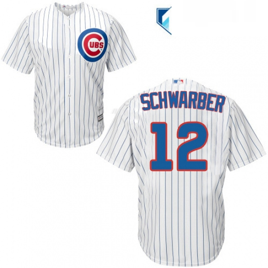 Womens Majestic Chicago Cubs 12 Kyle Schwarber Authentic WhiteBl