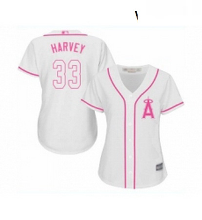 Womens Los Angeles Angels of Anaheim 33 Matt Harvey Replica Whit