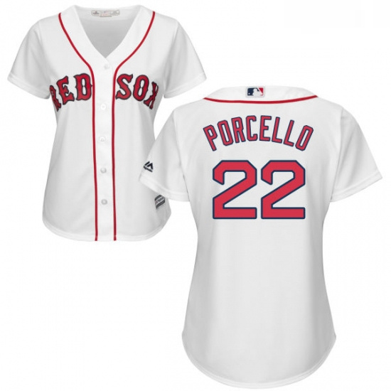 Womens Majestic Boston Red Sox 22 Rick Porcello Authentic White Home MLB Jersey