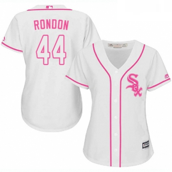 Womens Majestic Chicago White Sox 44 Bruce Rondon Replica White Fashion Cool Base MLB Jersey