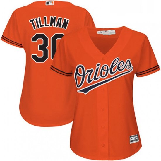 Womens Majestic Baltimore Orioles 30 Chris Tillman Authentic Ora