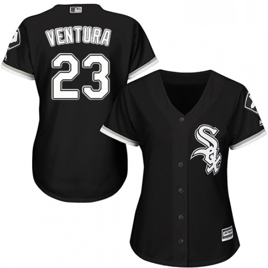 Womens Majestic Chicago White Sox 23 Robin Ventura Authentic Black Alternate Home Cool Base MLB Jers