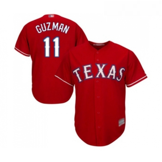 Youth Texas Rangers 11 Ronald Guzman Replica Red Alternate Cool Base Baseball Jersey