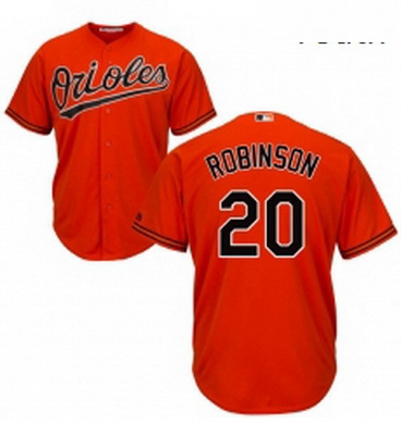 Youth Majestic Baltimore Orioles 20 Frank Robinson Replica Orange Alternate Cool Base MLB Jersey