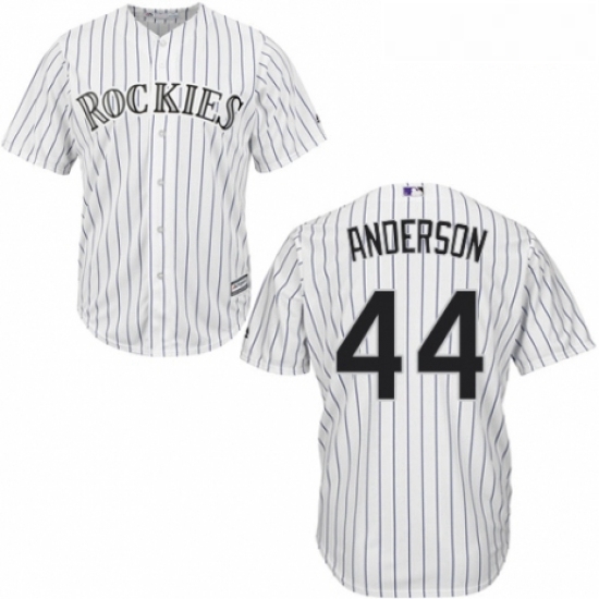 Youth Majestic Colorado Rockies 44 Tyler Anderson Replica White Home Cool Base MLB Jersey