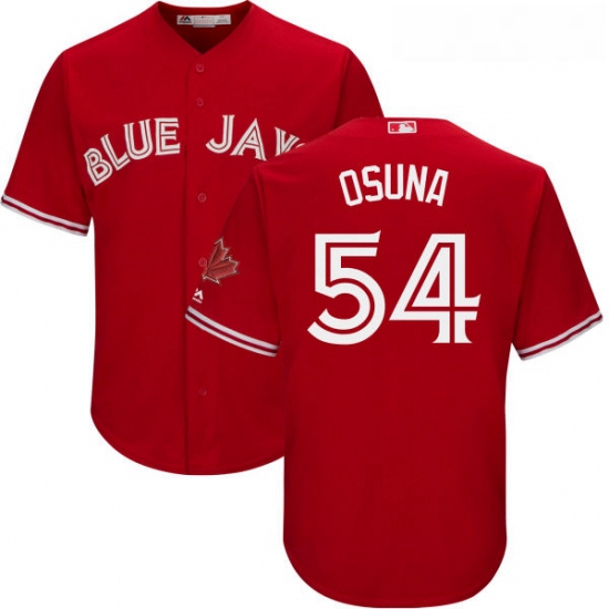 Youth Majestic Toronto Blue Jays 54 Roberto Osuna Replica Scarlet Alternate MLB Jersey