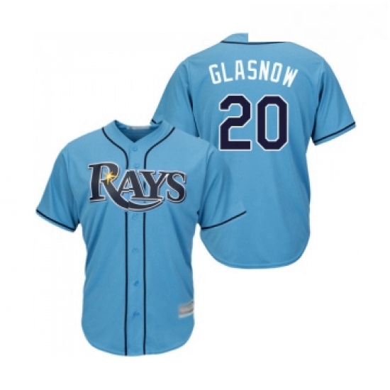 Youth Tampa Bay Rays 20 Tyler Glasnow Replica Light Blue Alternate 2 Cool Base Baseball Jersey