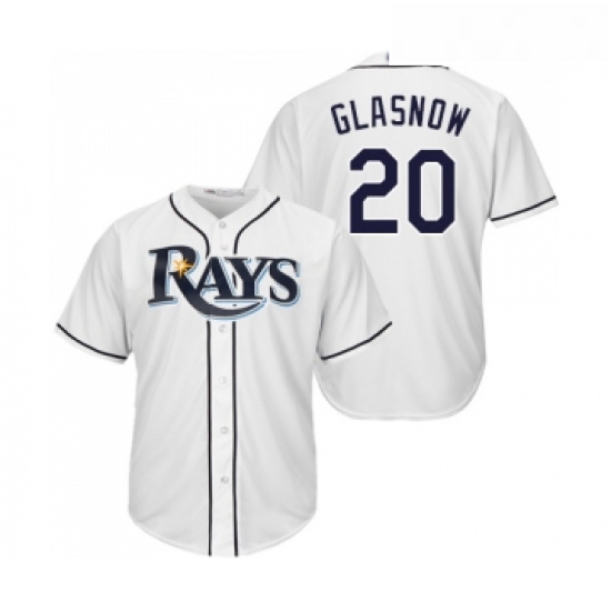 Youth Tampa Bay Rays 20 Tyler Glasnow Replica White Home Cool Base Baseball Jersey