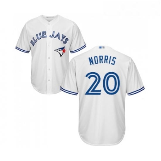 Youth Toronto Blue Jays 20 Bud Norris Replica White Home Baseball Jersey