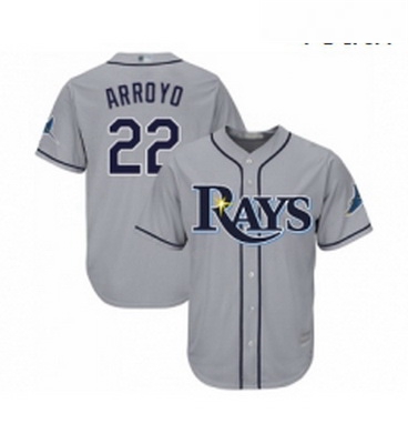 Youth Tampa Bay Rays 22 Christian Arroyo Replica Grey Road Cool Base Baseball Jersey