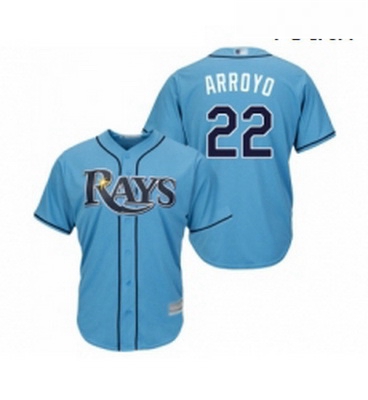 Youth Tampa Bay Rays 22 Christian Arroyo Replica Light Blue Alternate 2 Cool Base Baseball Jersey