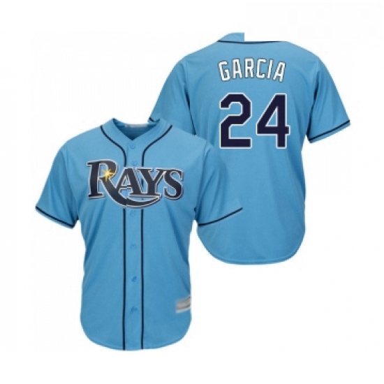 Youth Tampa Bay Rays 24 Avisail Garcia Replica Light Blue Alternate 2 Cool Base Baseball Jersey