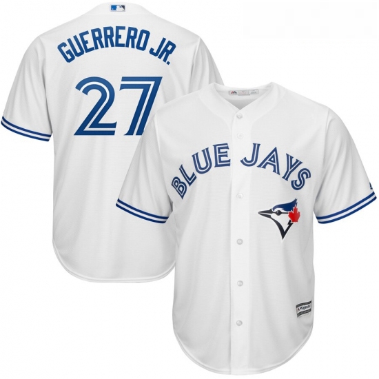 Youth Toronto Blue Jays Vladimir Guerrero Jr Majestic White Home Official Cool Base Player Jersey