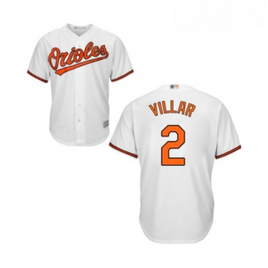 Youth Baltimore Orioles 2 Jonathan Villar Replica White Home Cool Base Baseball Jersey