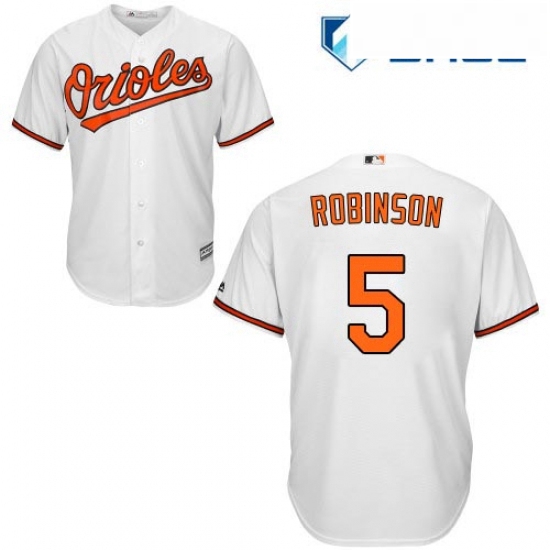 Youth Majestic Baltimore Orioles 5 Brooks Robinson Replica White Home Cool Base MLB Jersey