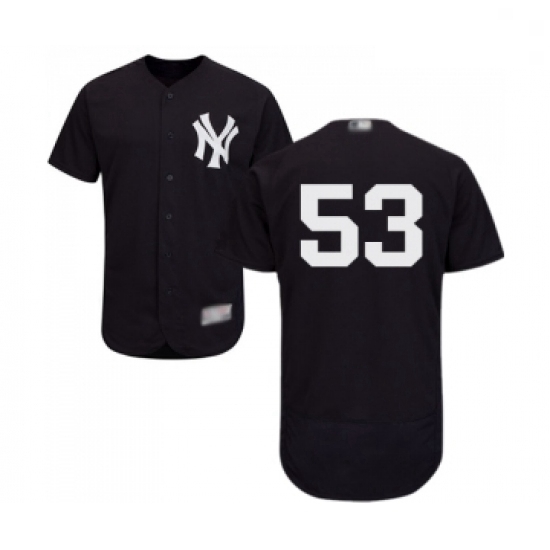 Mens New York Yankees 53 Zach Britton Navy Blue Alternate Flex Base Authentic Collection Baseball Je