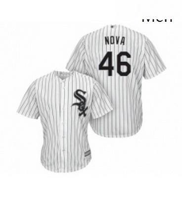 Mens Chicago White Sox 46 Ivan Nova Replica White Home Cool Base Baseball Jersey