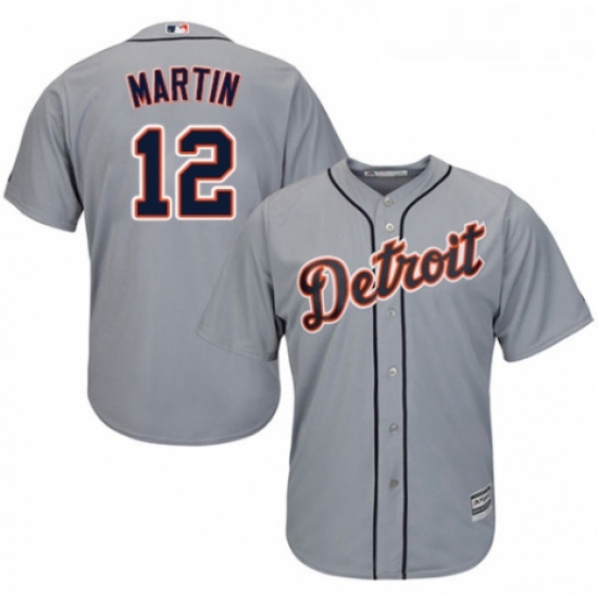 Youth Majestic Detroit Tigers 12 Leonys Martin Authentic Grey Ro