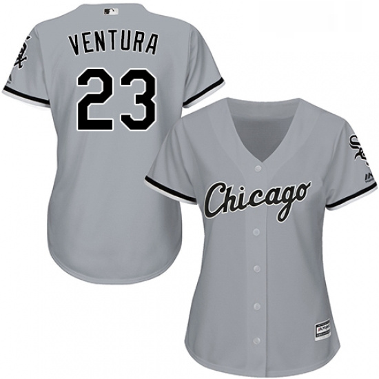 Womens Majestic Chicago White Sox 23 Robin Ventura Replica Grey 