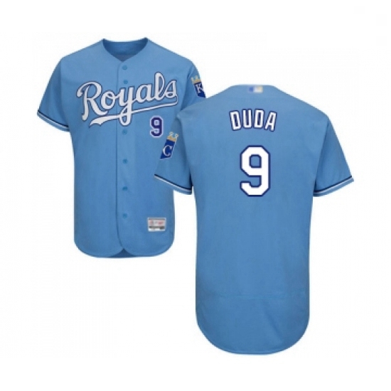 Mens Kansas City Royals 9 Lucas Duda Light Blue Alternate Flex B