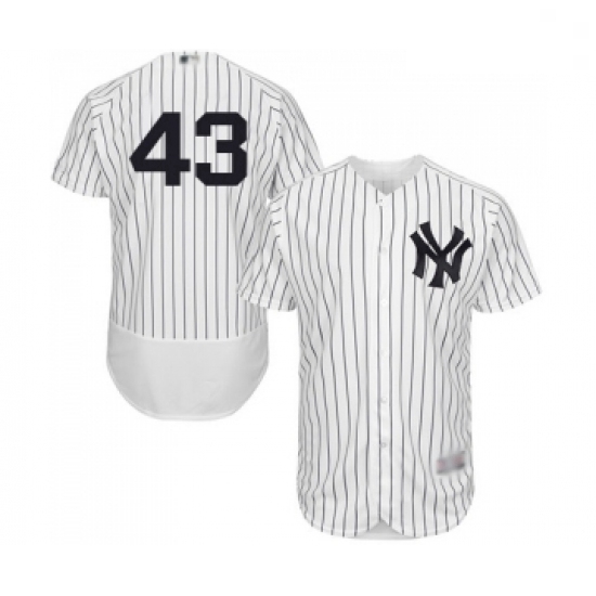 Mens New York Yankees 43 Gio Gonzalez White Home Flex Base Authe