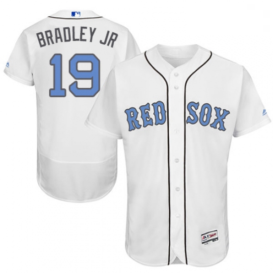 Mens Majestic Boston Red Sox 19 Jackie Bradley Jr Authentic Whit