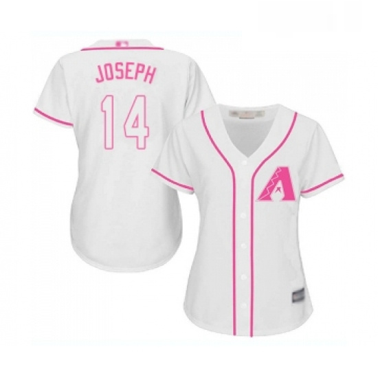 Womens Arizona Diamondbacks 14 Caleb Joseph Replica White Fashion Baseball Jersey