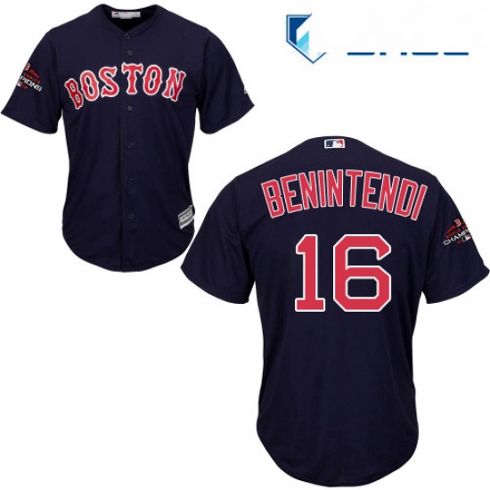 Youth Majestic Boston Red Sox 16 Andrew Benintendi Authentic Nav