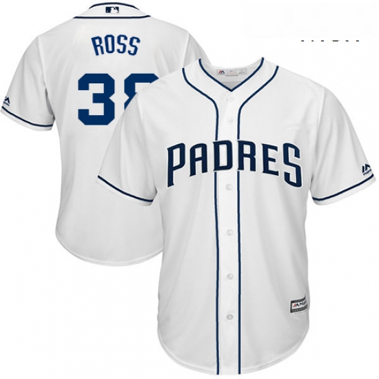 Mens Majestic San Diego Padres 38 Tyson Ross Replica White Home 