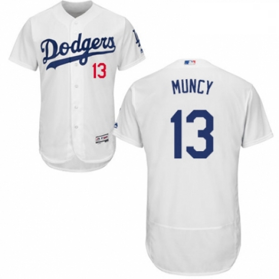 Mens Majestic Los Angeles Dodgers 13 Max Muncy White Home Flex B