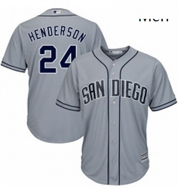 Mens Majestic San Diego Padres 24 Rickey Henderson Authentic Gre