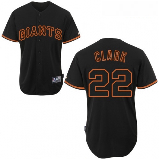 Mens Majestic San Francisco Giants 22 Will Clark Authentic Black