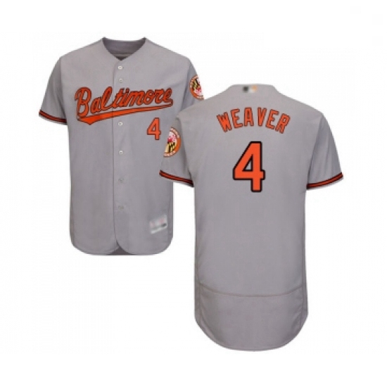 Mens Baltimore Orioles 4 Earl Weaver Grey Road Flex Base Authent