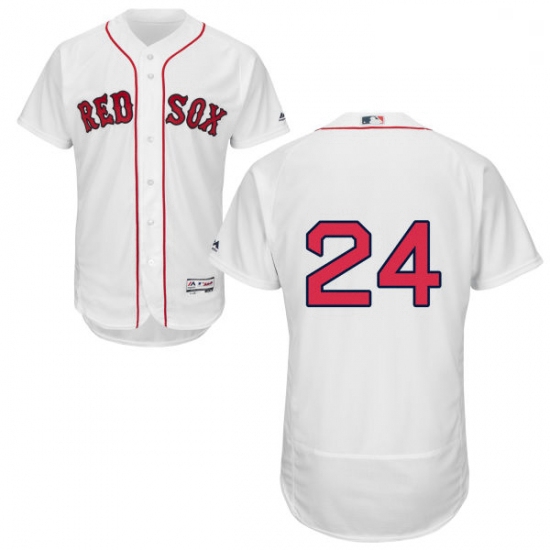 Mens Majestic Boston Red Sox 24 David Price White Home Flex Base Authentic Collection MLB Jersey