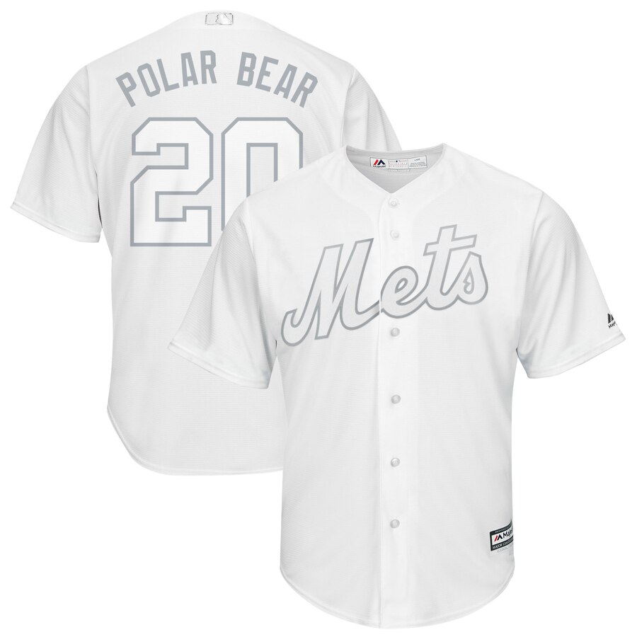 Mets 20 Pete Alonso Polar Bear White 2019 Players Weekend Player