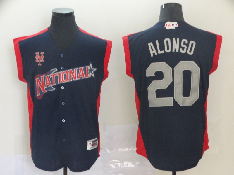 National League 20 Pete Alonso Navy 2019 MLB all star Game Player Jersey